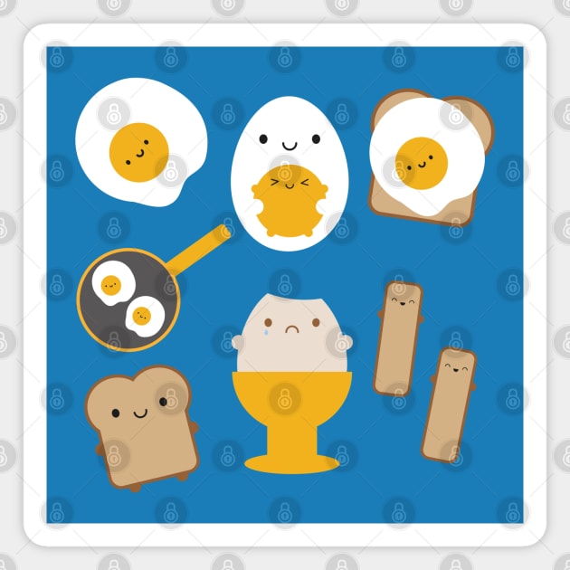 Kawaii Eggs For Breakfast Magnet by marcelinesmith